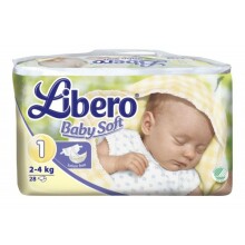 Libero Baby Soft 1 Подгузники для малышей (2-5 кг) 28 шт.