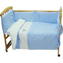 NINO-ESPANA Bērnu gultas veļas kokvilnas komplekts Cuoricini blue