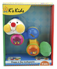 K's Kids Press n Go Inchworm Art.KA10545 rotaļlieta tārpiņš