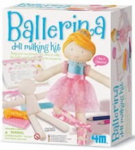„4M Ballerina“ lėlių gaminimo rinkinys 00-02732 makiažo rinkinys, kurį sukūrė „Doll-Ballerina“