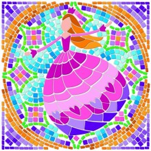 4M Window Mosaic Art.00-04565  Komplekts - logu mozaīka Feja/Nāra/Princese