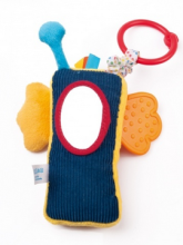 „Canpol Babies 68/029“ vaikiškas minkštų žaislų telefonas - dramblys su barškučiu 12cm