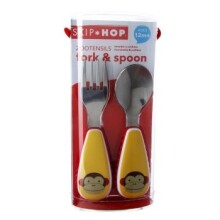 SkipHop Zootensils Little Kid Fork & Spoon 2599 Набор для еды вилка + ложка Совёнок