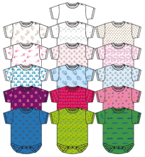 Pippi Baby Body Art.1472-700 Baby Body short sleeves 50-98 size