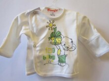 Margo medvilniniai kūdikių marškinėliai BOBAS su 56-68 dydžio pirštinėmis.