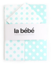 La Bebe™ Set 100x140/40x60 Art.63090 Mint Dots Комплект детского постельного белья из 2х частей 100x140cm