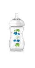 Philips Avent Natural Elephant Deco Art.SCF627/16  Бутылочка для кормления  не содержит Bisphenol A (260мл.) , 1M+