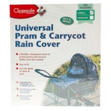 Clippasafe Universal Pram&Carrycot Rain Cover CLI 15/1 Universālā Lietusplēve ratiem ar kulbiņu