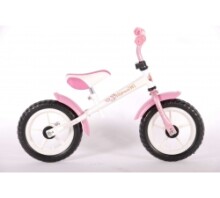 Yipeeh White Pink 226  Balance Bike Butterfly Bērnu skrējritenis 12