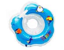 Flipper Art.FL001 Plaukimo žiedas kūdikiams (pripučiamas žiedas ant kaklo maudynėms) 0 -36 mėnesiai (apkrovai nuo 3-18 kg).