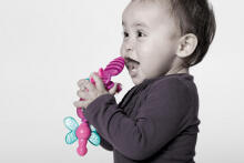 Difrax Crown teething ring Art.Grey Pink