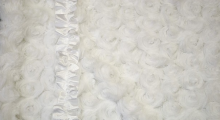 Eko PLE-02 rožinė antklodė - languotas dvipusis 80х70 cm baltas (languotas)