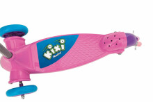 Vaikiškas motoroleris „Kixi Scribble Pink“ su kreidelėmis (3 ratų paspirtukas)