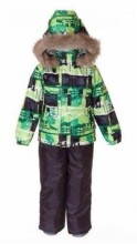 „Huppa '15 Winter 4148CW00“ šilta kūdikių žieminė šiltų kostiumų striukė + kelnės (98cm) spalva: 818