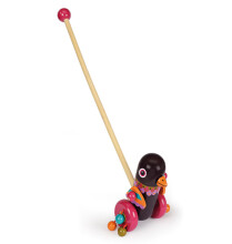 Oi, povas 17004.14 Lady medinis spalvotas stumiamasis žaislas (ištraukiamasis) povas