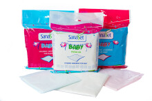 „Sanaset Baby Premium“ vienkartinės sauskelnės su ypač minkšta danga, 6vnt 40x60 cm