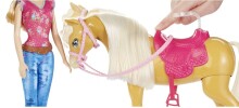 „Mattel Barbie“ šokinėja „Tawny Playset“ meną. BJX85 Barbė su arkliu