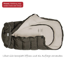 Fillikid Art.8406-64 Ohajas, tamsiai pilka žieminė miegmaišis „Footmuff“ vežimėliams su nugaros atlošu, 100 x 50 cm