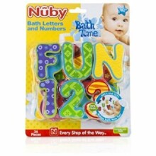 Nuby 36 Bath Letters and Numbers Art.EC120 Буквы и Цифры для игр в ванной