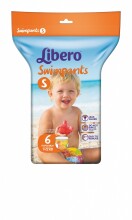 Libero Art.61302 Swimpants - специальные подгузники для маленьких плавцов 7-12 кг,6 шт.