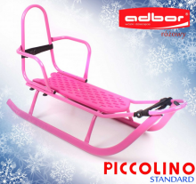 „Piccolino Standard Pink“ vaikų rogės su patvariu rėmeliu