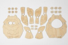Woody besivystantis medinių žaislų rinkinys yra „Owl Fanja“