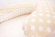 La Bebe™ Mimi Nursing Cotton Pillow Art.73388 Dots, size 19 x 46cm
