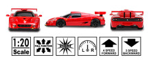 „MJX R / C Technic Ferrari F50GT“ skalė 1:20 Radijo bangomis valdoma mašina