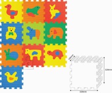 SunTaToys Floor Puzzle Art.ST1021  Bērnu daudzfunkcionālais grīdas paklājs puzle dzīvnieki no 10 elementiem