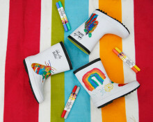 „El Rhey Kids Color Me Wellies Zebra Carry Pack“ vaikiški guminiai batai (guminės juostos) su flomasteriais dovanų dėžutėje