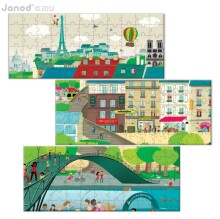 Janod J02866 Attīstoša puzle 3 vienā Parīze