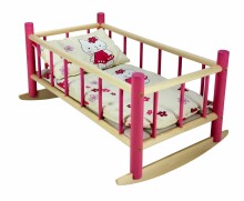 Galdrew ZGA-0113 Saliekama gultiņa-šūpulis lellēm ar gultas veļu (50x27 cm)