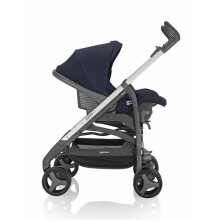 Inglesina '15 Zippy System Pro Marina Kulba, važiuoklė „Zippy Pro Slate“, vežimėlio krepšys, vežimėlio sėdynė, automobilio kėdutė, lietaus danga