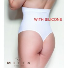 Mitex Elite V Silikon Koriģējošas un savelkošas biksītes/ korsete bez šuvēm ar stringiem, balta krāsā (S-XXL)