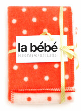 La Bebe™ Apple Dots Art.77008 Natural Lambswool Baby blanket Dots 140x100cm