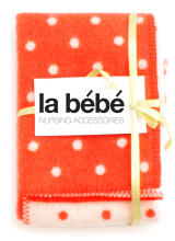 La bebe™ Lambswool 100x140 Art.77008 Apple Dots Детское шерстяное одеяло/плед из шерсти (New Zealand),140х100см