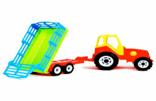 Sand Funny Toys 213 Tractor 452728 Plūdmales mašīna-traktors piekabi
