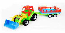 Sand Funny Toys 084 Tractor 452716 Plūdmales mašīna-traktors piekabi