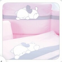 Tuttolina Sleeping Сat Pink 7H - Bērnu gultas veļas komplekts