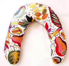 La Bebe™ Rich Cotton Nursing Maternity Pillow Art.78636 Red leaf, 30x104 cm