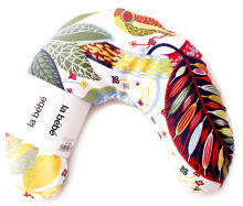 La Bebe™ Mimi Nursing Cotton Pillow Art.78763 Red Leaf Fall Travel pillow, size 19 x 46cm