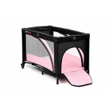 PW Baby Rainbow Vegetal Pink Art.IW261 Bērnu manēža - ceļojumu gultiņa ar riteņiem