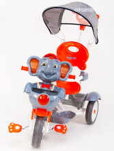 Babymix AL JG-870 Silver Детский интерактивный трехколесный велосипед с навесом Слон