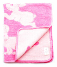 Cotton Eco blanket Art.0772 Pink/White Cotton Chenille 70*90cm