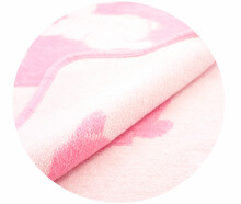 Детский пледик - покрывало из органического хлопка Art.0772 Pink/White Cotton Chenille 70*90cm