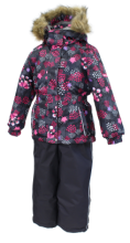 Huppa '17 Renely Art.41850030-61120 Šilta kūdikio žieminė šiltų kostiumų striukė + kelnės (92-140 cm)