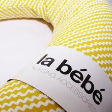 La Bebe™ Rich Cotton Nursing Maternity Pillow Art.15816 Yellow Zigzag, 30x104 cm