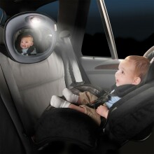 Munchkin Art. 012060 Day & Night Light Musical Auto Mirror Регулирующееся зеркало заднего вида для наблюдения за ребенком в машине
