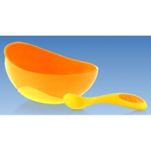 Nuby 5374 Sure Grip™ Bowl A bowl with a spoon