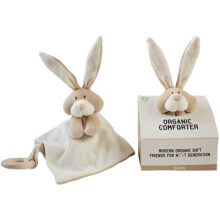 „Wooly Organic Bunny Art.00205“ aukštesnė kokybė - ekologiškos medvilnės miegmaišis su barškučiais - zuikis, (100% natūralus)